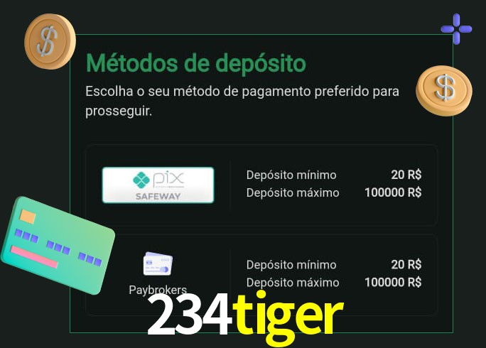 O cassino 234tiger oferece uma grande variedade de métodos de pagamento